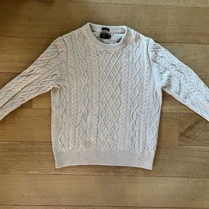 J. Crew Cotton Fisherman Sweater Mens Medium Slim